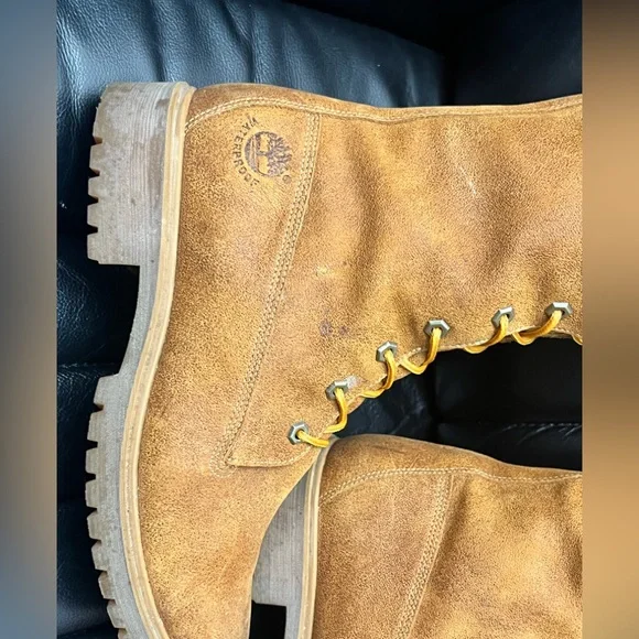 Timberland Premium 14” Knee High Wheat Waterproof Leather Boots Women Size 10W - Picture 14 of 16